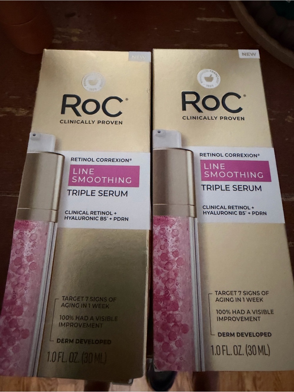 RoC Line-Smoothing Triple Serum – Pink & Gold Radiance